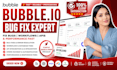 build bubble io bug fix workflow api integration database responsive stripe plug