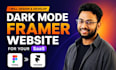 design and develop a dark mode framer website for your saas