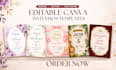editable canva birthday invitation design wedding invite website template, etsy