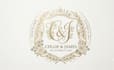 create a chic wedding logo and emblem