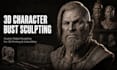 sculpt a realistic 3d character bust or portrait for 3d printing rendering