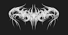 design death metal logo with texture and chrome effect