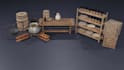 create 3d game environment and scene props in blender