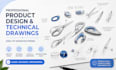 design exploded assembly drawing, product cad and manufacturing documentation