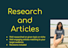 research and write high quality articles