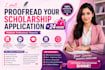 proofread your scholarship application in 24 hours