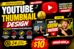 design eye catching youtube thumbnail for high CTR