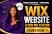 build wix website, wix website redesign, wix studio design edit wix site develop