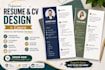 design a professional resume and CV in canva