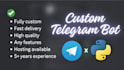 make a professional custom telegram bot