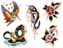 create a bold japanese inspired tattoo artwork concept