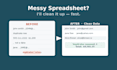 clean and organize your messy spreadsheet data
