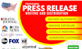 write and distribute your press release to top media