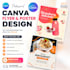 creative graphic design, flyer, poster in canva