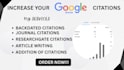 increase your google scholar citations professionally
