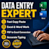 do fastest excel data entry and data typing work