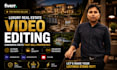 do professional real estate talking head video editing for reels or youtube