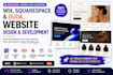 create squarespace and wix website development design duda ecommerce website