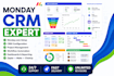 setup monday CRM monday com project management automation