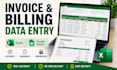 do invoice and billing data entry in excel or google sheets