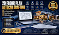 create 2d floor plan autocad drafting permit ready house plans fast