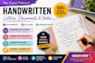 write handwritten letters, documents and notes professionaly
