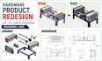 do hardware product redesign with manufacturing drawing in solidworks, creo cad