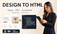 convert figma or PSD to responsive HTML