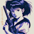draw a retro 80s 90s anime illustration