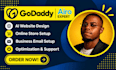 design or redesign wordpress website on godaddy, godaddy website, godaddy airo