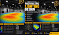 design professional photometric lighting plan using diallux evo, floor plans