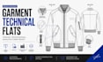 create garment technical flats and fashion technical drawings