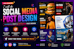 do social media post design, facebook post and instagram post design