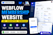 build webflow membership, lms and subscription website with memberstack integrat