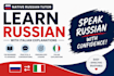 teach you russian language from beginner to advanced