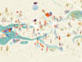 design vector maps, event maps, fantasy festival maps