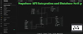 set up or fix your supabase database and API integration