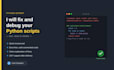 fix and debug python scripts professionally