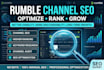 do rumble channel SEO , rumble video promotion