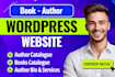 build modern book author website or ebook author website