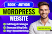build modern book author website or ebook author website