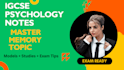 provide igcse psychology 9218 memory revision notes PDF