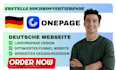 build a high converting onepage io german website landing page