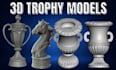 create 3d trophy and award designs with high quality rendering for 3d printing