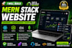 build a professional full stack website using mern stack
