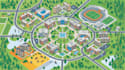 design campus map, wayfinding map,hiking map,route map