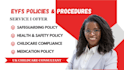create eyfs policies, safeguarding and childcare procedures