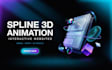 create 3d character spline animation, interactive website and 3d web design,