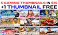 design 6 gaming thumbnails