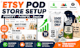 setup etsy shop zazzle printify printiful integration upload digital for pod